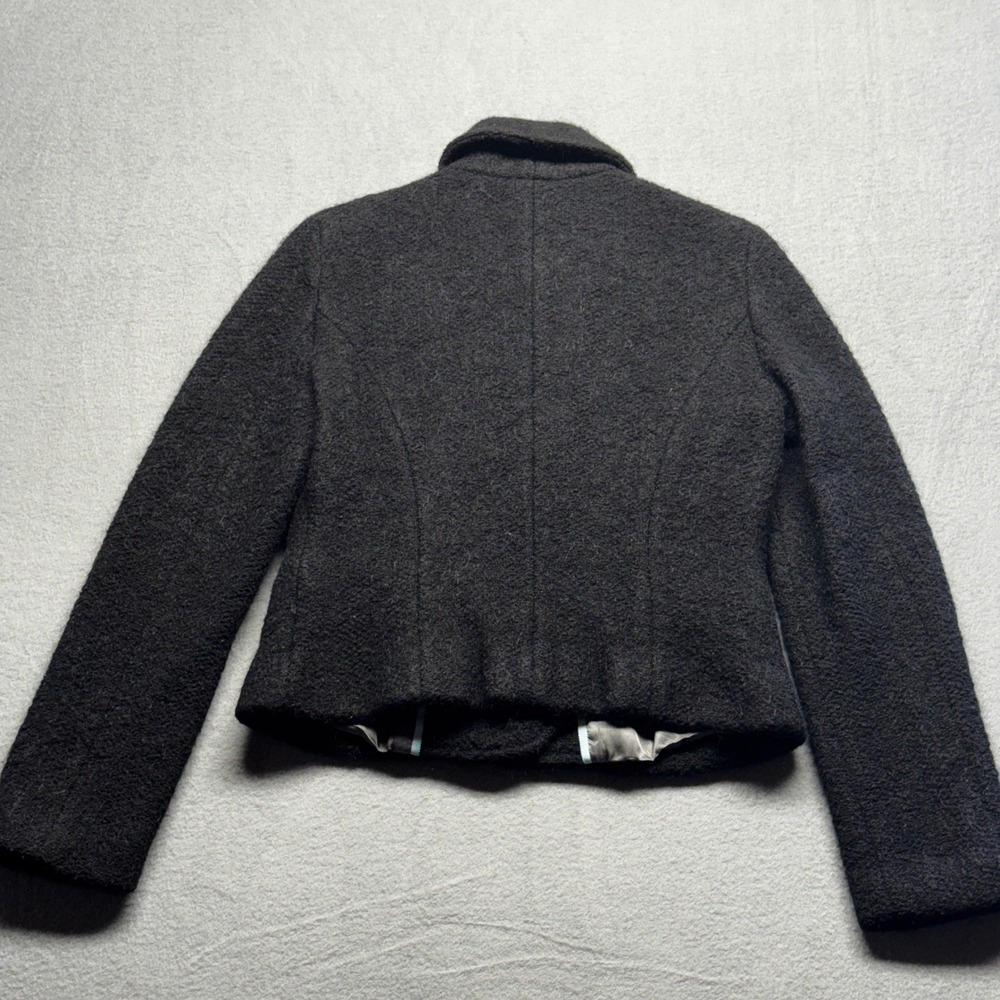 J. Crew Wool Blend Double Breasted Pea Coat Jacket Gray Size 6 Style 80061 - Picture 8 of 9